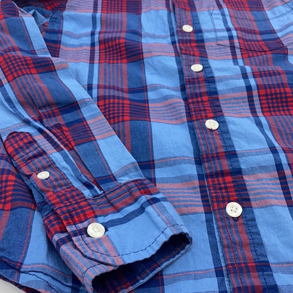 Old Navy Boys Plaid Button Down Shirt Size M (8) - Picture 4 of 7